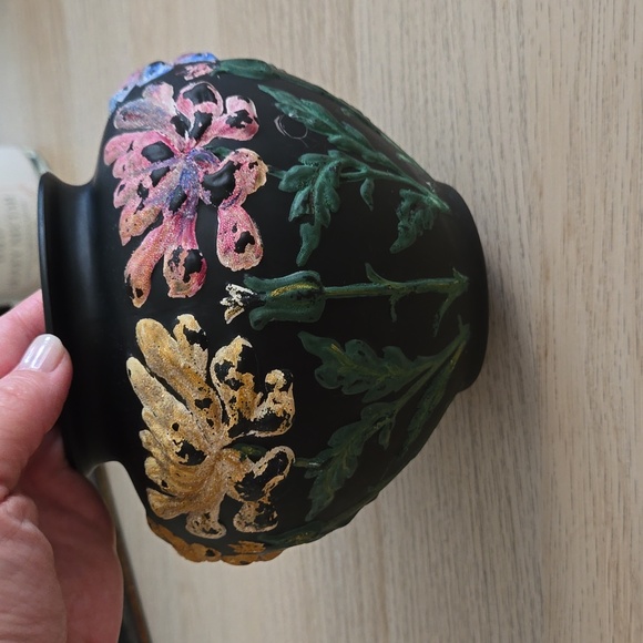 Rare Tiffin Black Amethyst Chrysanthemum Vase 1930s - Picture 5 of 7